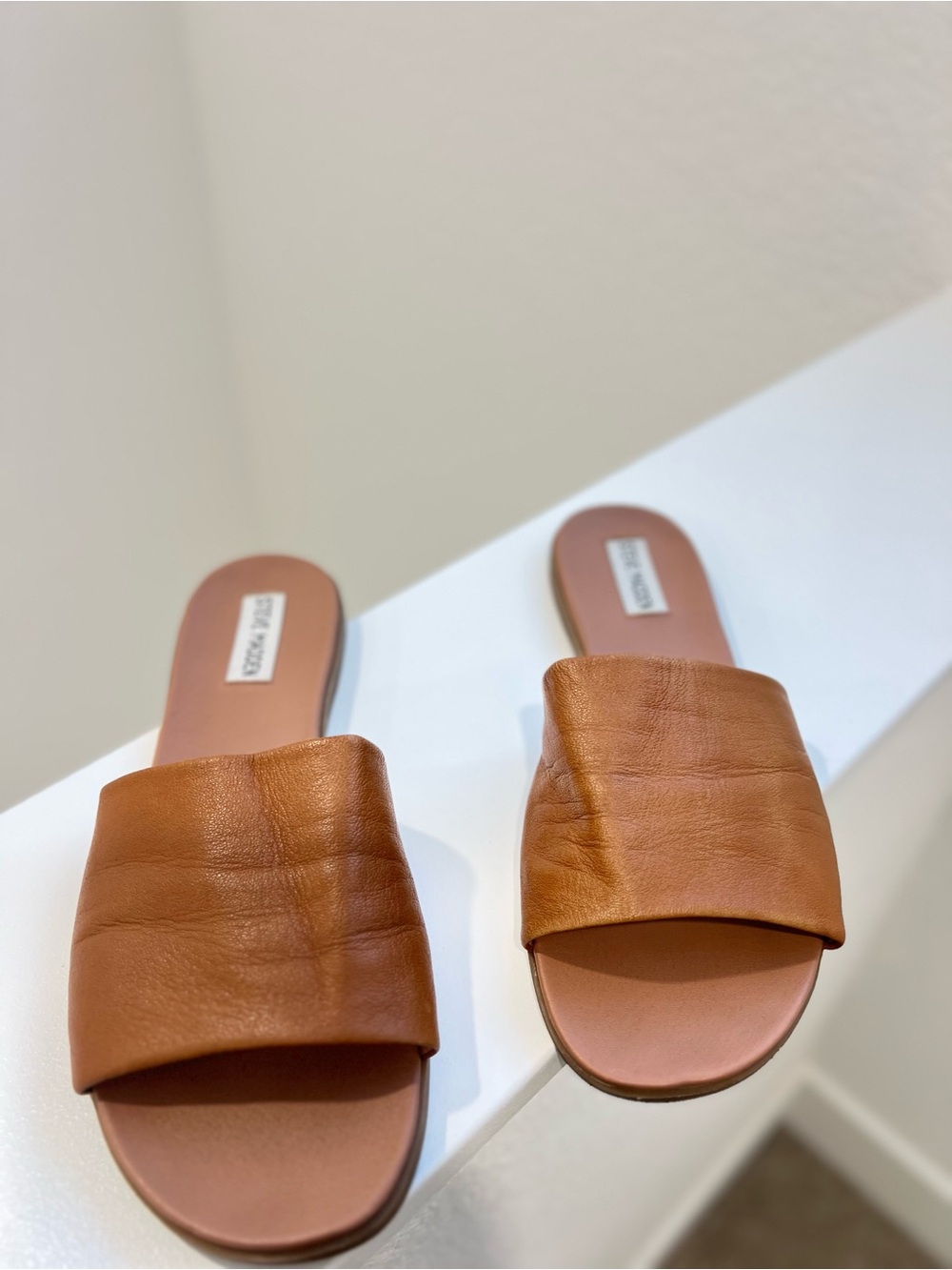 Steve Madden Cognac Slide Sandals